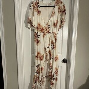 Leith Midi High-Low Floral Dress Size XL